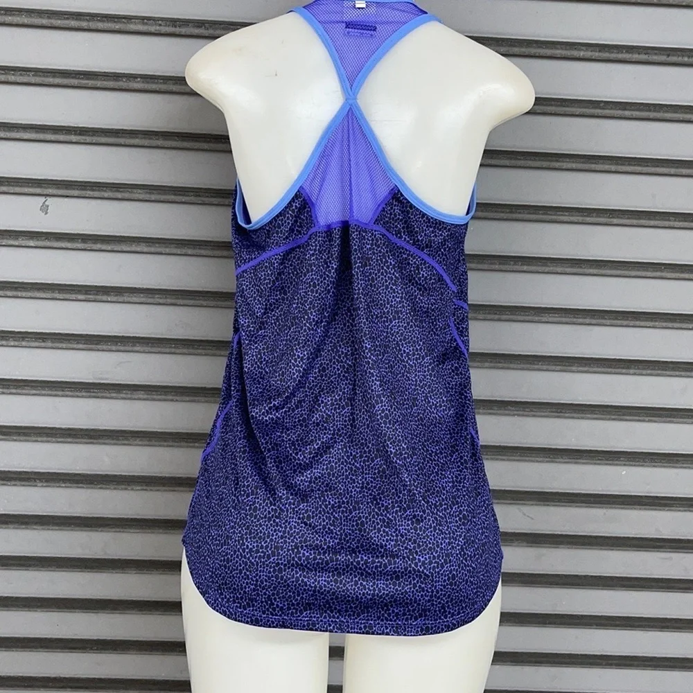 Nike Dri-FIT Purple Blue Snakeskin Reptile Print Mesh Racerback Tank Top M